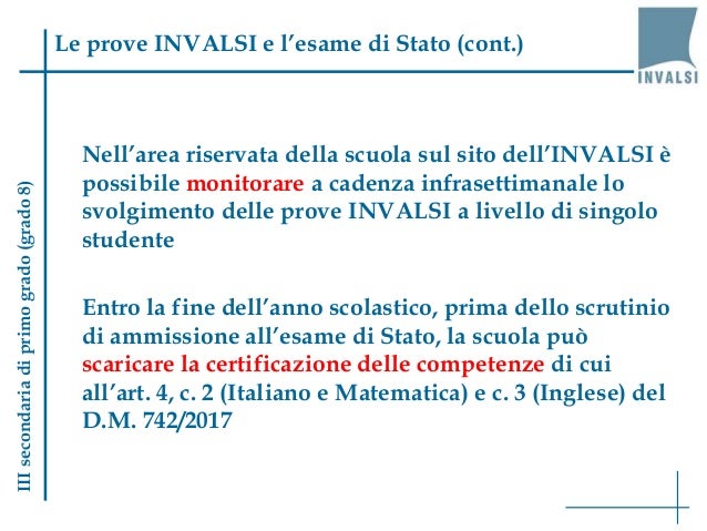 CERTIFICAZIONE INVALSI SCARICARE
